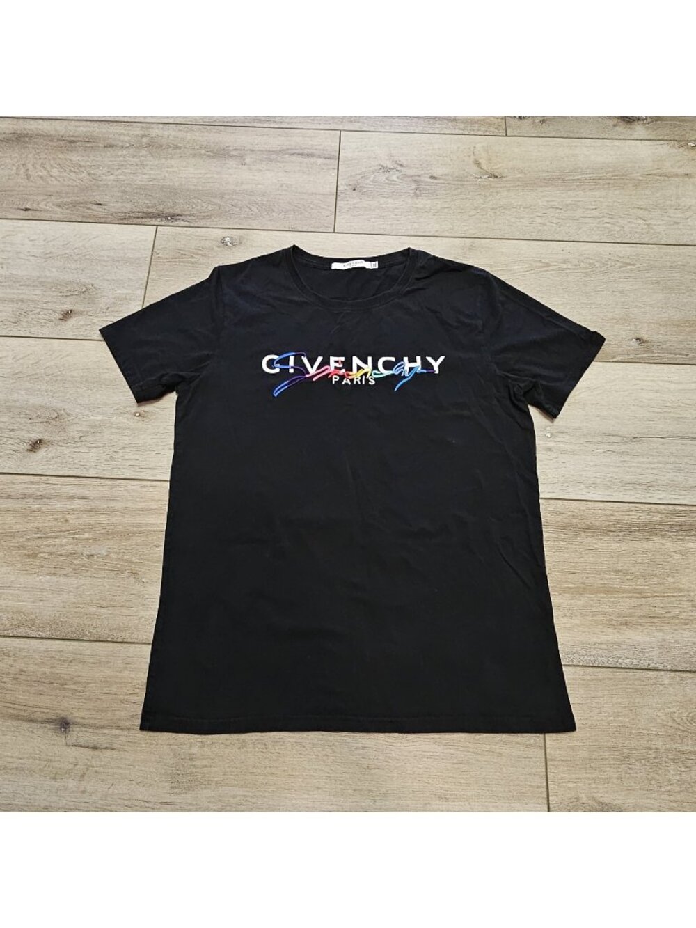 Givenchy Signature Logo T-Shirt Mens Size XXL Black Graphic Tee